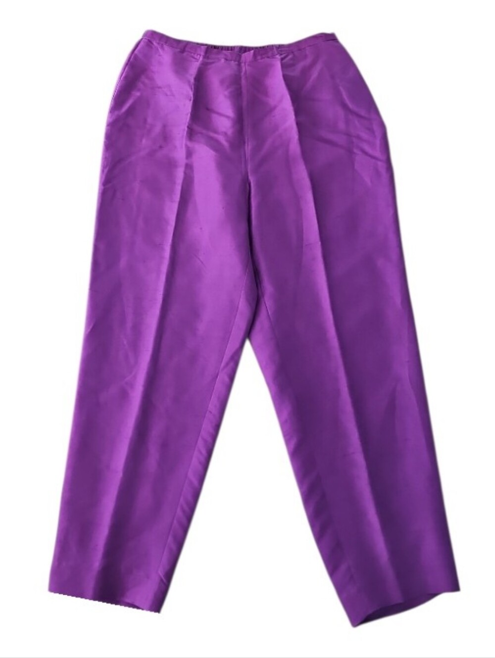 NWT Worthington 100% Washable Silk Pants Lined Women’s 22W Purple Career Luxury - Picture 3 of 16